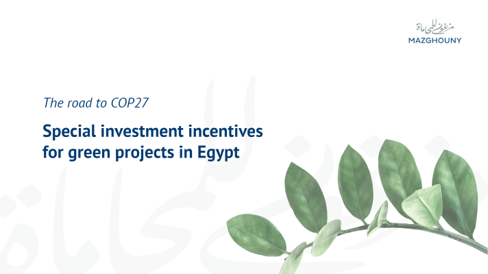 Road to COP27 1 Special Investment Incentives Green Projects Egypt